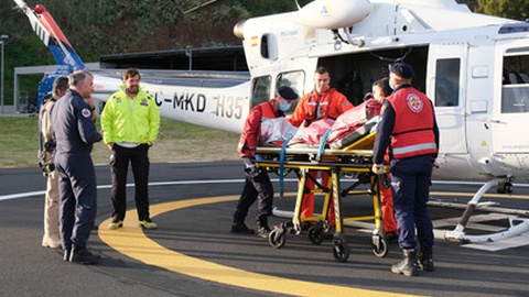 Foto do primeiro resgate da&nbsp;Equipa Helitransportada na valência de Recuperado-Salvador - Busca e Salvamento em terra&nbsp;