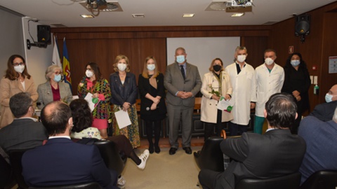 Foram distinguidas as assistentes sociais que trabalham há 25 anos ou mais no Serviço Regional de Saúde. Foto: Miguel Lira/SRS
