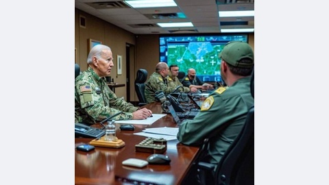 Esta é uma das imagens geradas por Inteligência Artificial para descredibilizar o presidente norte-americano.&nbsp; &nbsp;Foto DR/XTwitter