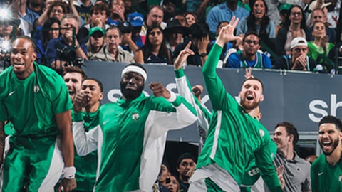 O português Neemias Queta ainda não jogou na final, mas pode ser o primeiro português a ganhar a NBA.&nbsp; &nbsp;Fotos DR/Boston Celtics/XTwitter