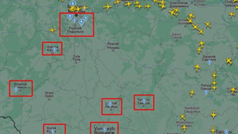 Foto DR/Flightradar24/Ukraine Front Lines/XTwitter
