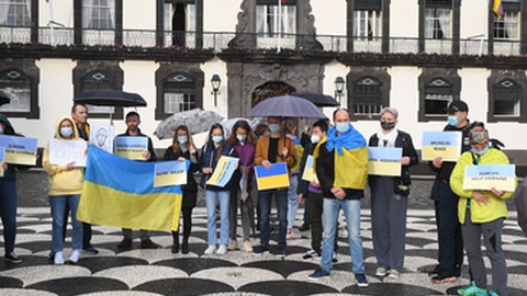 Cerca de 50 ucranianos deixaram hoje a Madeira rumo à Lituânia.&nbsp;