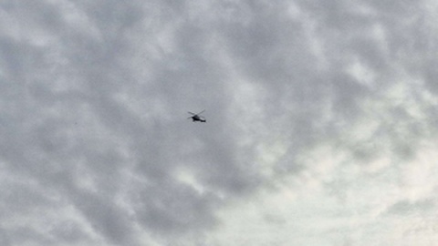 Helicóptero mobilizado está manhã.