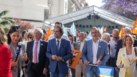 Miguel Albuquerque tem sido presença assídua nas acções de campanha da AD para as Legislativas nacionais.&nbsp;