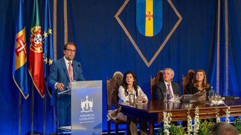 Miguel Albuquerque na cerimónia de tomada de posse do XIV Governo Regional da Madeira