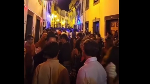 Imagem do vídeo registado na semana passada, na Zona Velha do Funchal.