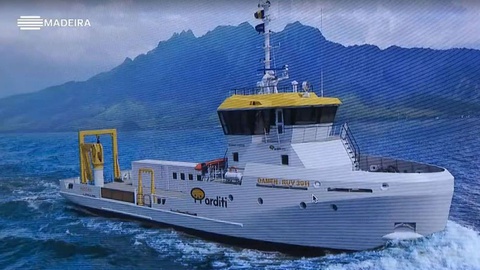 Esta é a imagem que a ARDITI criou do navio. Será ainda desenhado e construído.