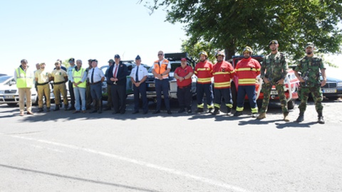 No local estiveram elementos dos Bombeiros, Comando Operacional da Madeira, da GNR, PSP e Polícia Florestal&nbsp;