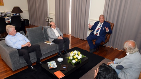 Jaime Branco e alguns dos seus apoiantes reuniram-se com Pedro Ramos, no final desta segunda-feira.