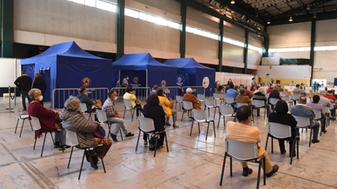 Grande parte das vacinas contra a covid-19 têm sido administradas no Centro de Vacinação, no Madeira Tecnopolo. Foto Arquivo