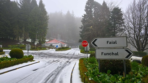 No início deste mês, as serras da Madeira estiveram pintadas de neve. FOTO RUI SILVA/ASPRESS
