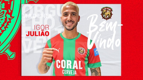 O jogador tem 28 anos e vem do Vizela