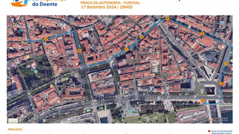 Trajecto da caminhada.