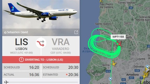 Avião está às voltas na região a norte de Lisboa