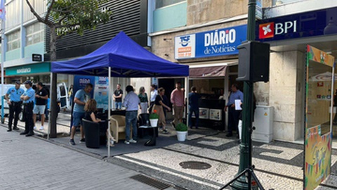 Estúdio da TSF Madeira na rua Dr. Fernão de Ornelas&nbsp;