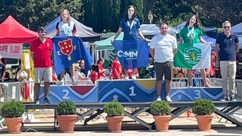 Maria Ferro no 2.º lugar do pódio.&nbsp; Fotos DR/CNF