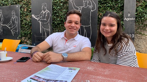 Martim Dantas e Valentina Mendonça são, respectivamente, director e vice-director do jornal escolar.