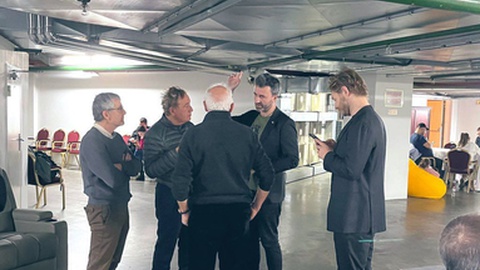 Tal como milhões de ucranianos, o representante da UE teve de recolher a um abrigo subterrâneo.&nbsp; Foto DR/Josep Borrell