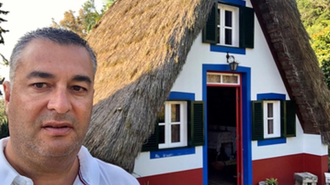 Luís Silveira quando visitou Santana, em Outubro último.&nbsp;