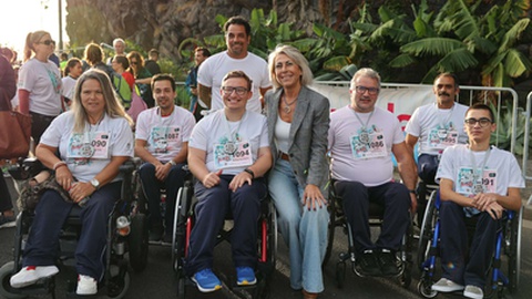 Ana Sousa, secretária regional da Inclusão e Juventude, marcou presença na prova destinada aos atletas em cadeira de rodas.&nbsp;