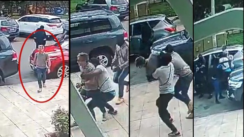 Imagens de vídeo-vigilância na altura do rapto.&nbsp; Foto DR