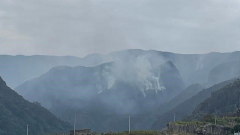 Ontem, ainda eram visíveis váriso fogos de incêndio no interior da floresta.&nbsp;