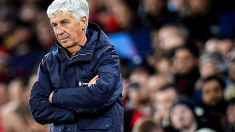 O treinador da Atalanta, Gian Piero Gasperini