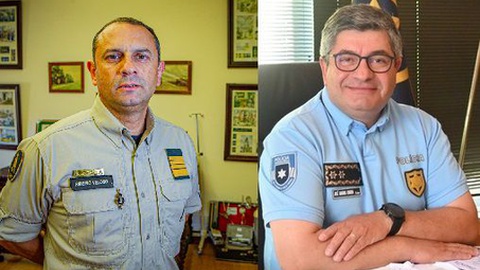 O tenente-general Rui Veloso e o superintendente-chefe Barros Correia.