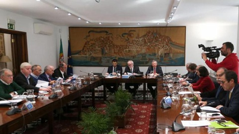 Reunião da Concertação Social realizada esta sexta-feira, em Lisboa.   Foto MANUEL DE ALMEIDA/LUSA