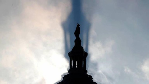 Imagem da Estátua da Liberdade de Thomas Crawford, na cúpula do Capitólio em Washington.REUTERS/Kevin Lamarque