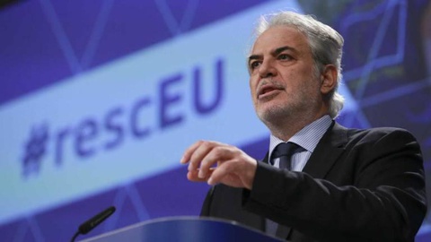 Christos Stylianides falava num seminário sobre o Mecanismo Europeu de Protecção Civil organizado pelo Instituto Sá Carneiro na Assembleia da República, em Lisboa, FOTO EPA