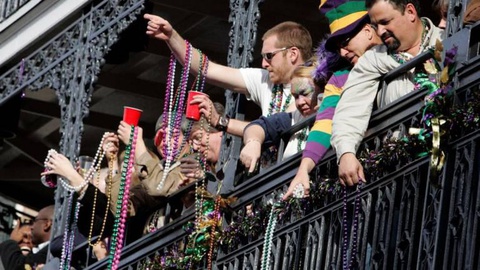 O ‘Mardi Gras’, ou Terça-feira gorda, comemora-se em vários estados do sul dos Estados Unidos, sendo especialmente famoso o de Nova Orleães. FOTO Reuters