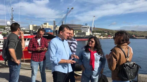 O BE esteve, este domingo, no porto do Caniçal para abordar a questão da greve dos estivadores.