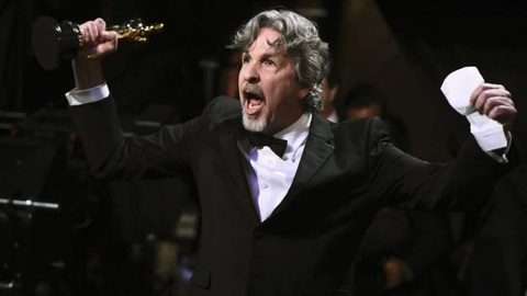 O reacção do director de ‘Green Book’, Peter Farrelly. Foto Reuters