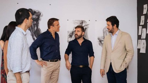 Miguel Silva Gouveia na inauguração da exposição ‘Desenho: Corpo para uma Paisagem’, de Miguel Sobral, na Galeria Espaçomar.