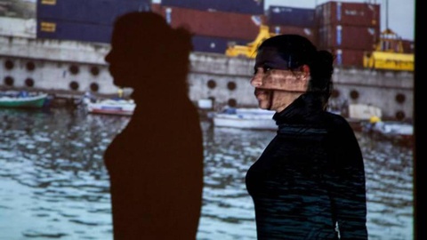 Margarida Menezes apresenta um trabalho a partir da bananeira.   Foto DR