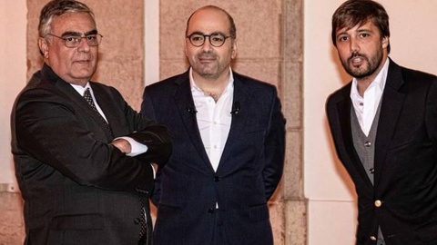 José Manuel Marques de Matos Rosa com Miguel Pinto Luz. FOTO Global Imagens