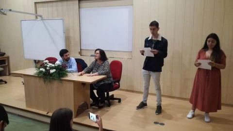 Conferência na Escola Secundária Jaime Moniz.