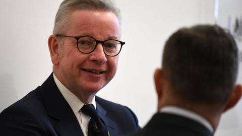 Michael Gove é o ministro do Conselho de Ministros.  Foto EPA
