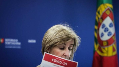 A ministra da Saúde, Marta Temido, na conferência de imprensa da DGS relativa ao novo coronavírus. Foto Lusa