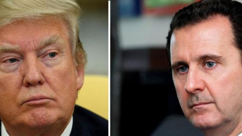 Donald Trump e Bashar al-Assad.   Foto Reuters