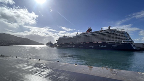 Dois navios preenchem o Porto do Funchal esta quarta-feira.&nbsp;