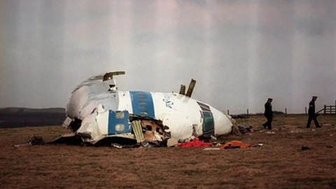 Acidente aéreo em Lockerbie, em 1988.