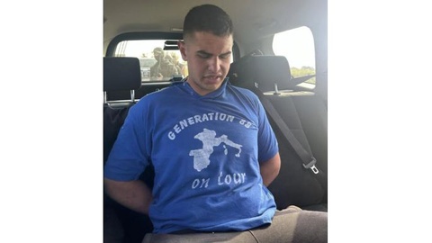 Foto do suspeito após detenção.&nbsp; Foto DR