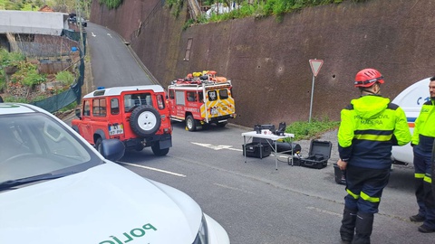 Bombeiros Voluntários de Câmara de Lobos e Voluntários Madeirenses estão no terreno.
