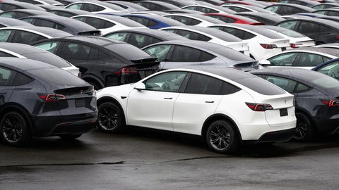 Dos mais de 20 carros, 10 eram Tesla.&nbsp; &nbsp;Foto&nbsp;Ian Dewar Photography / Shutterstock.com