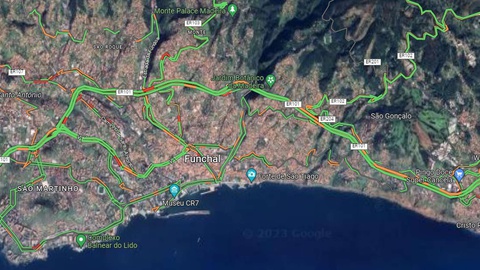 Imagem do Google Maps tirada pouco depois das 8h30.